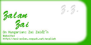 zalan zai business card